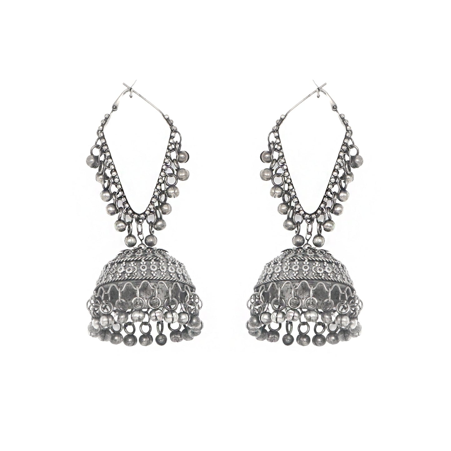Teejh Turvi Silver Oxidised Earrings