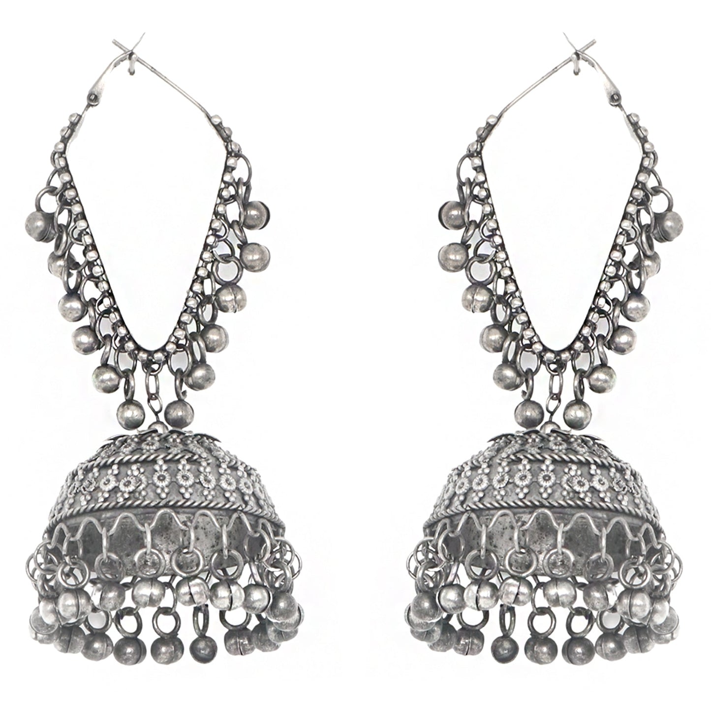 Teejh Turvi Silver Oxidised Earrings