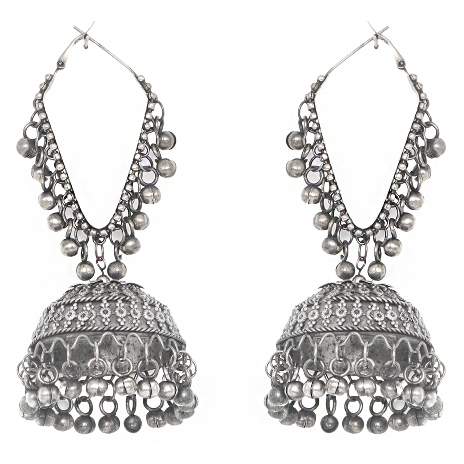 Teejh Turvi Silver Oxidised Earrings