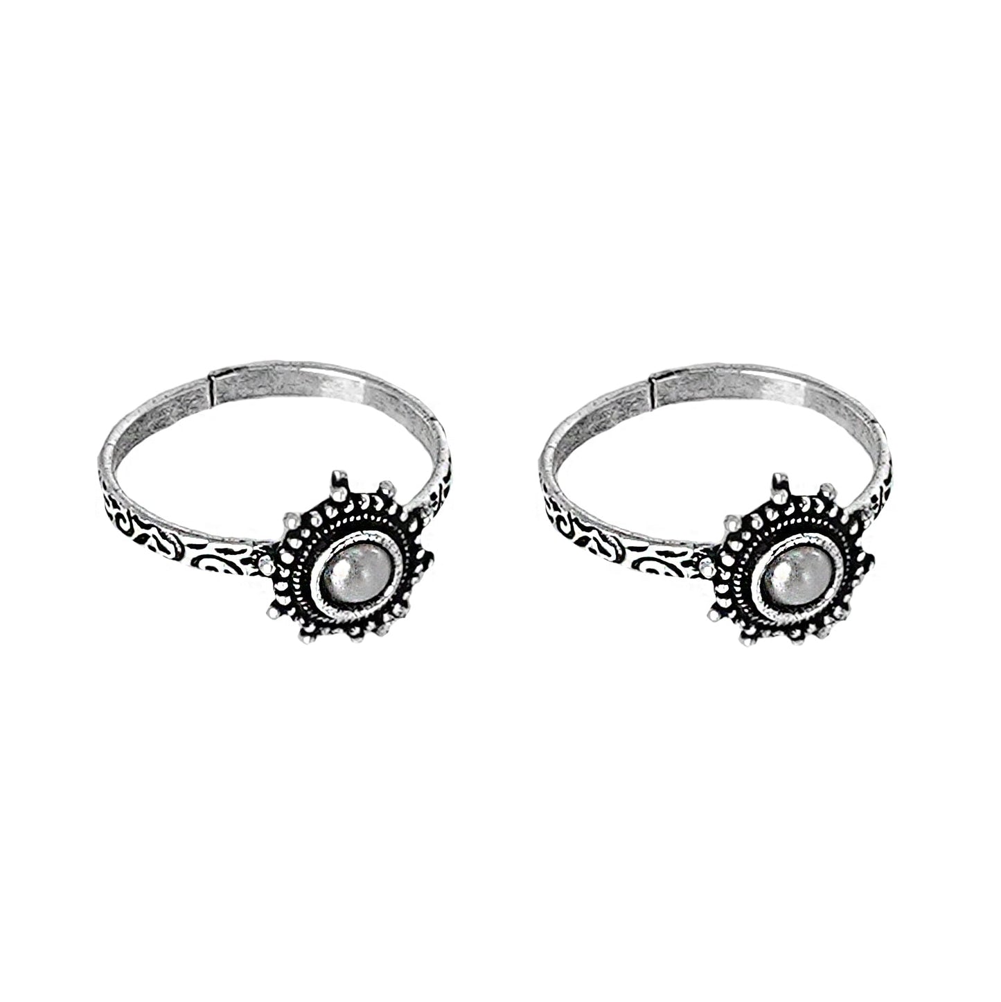 Teejh Aindri Set of 3 Silver Toe Rings
