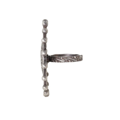 Teejh Omisha Silver Oxidised Ring