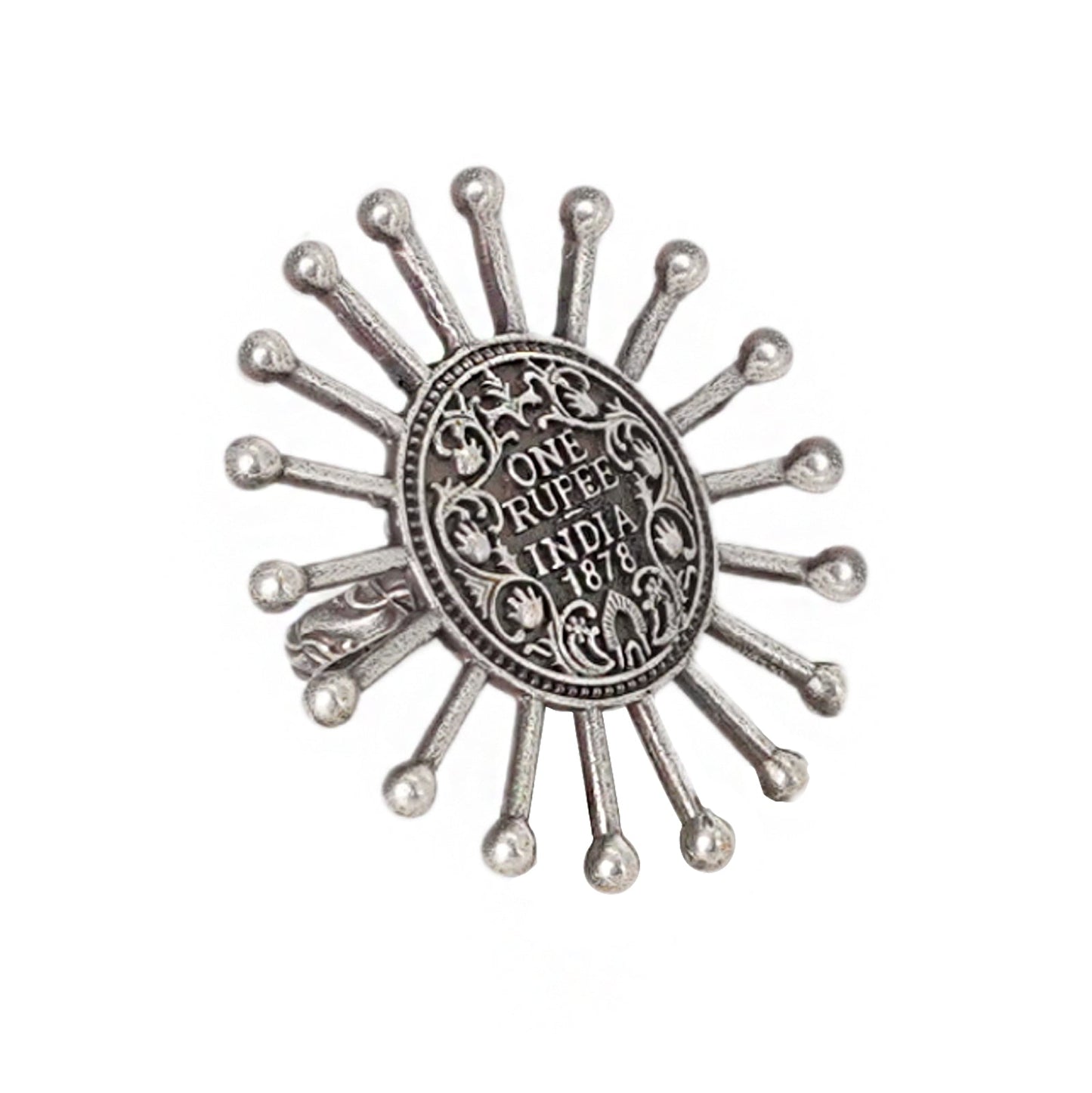 Teejh Omisha Silver Oxidised Ring