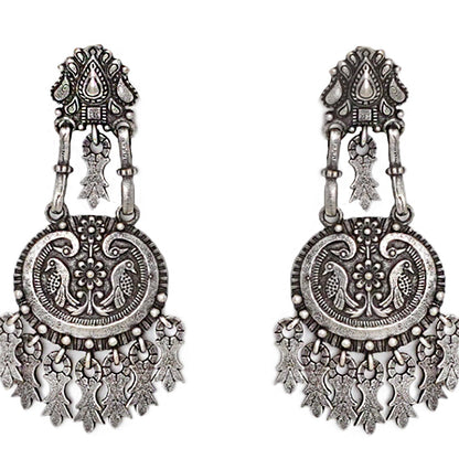 Teejh Vedhika Silver Oxidsed Earrings