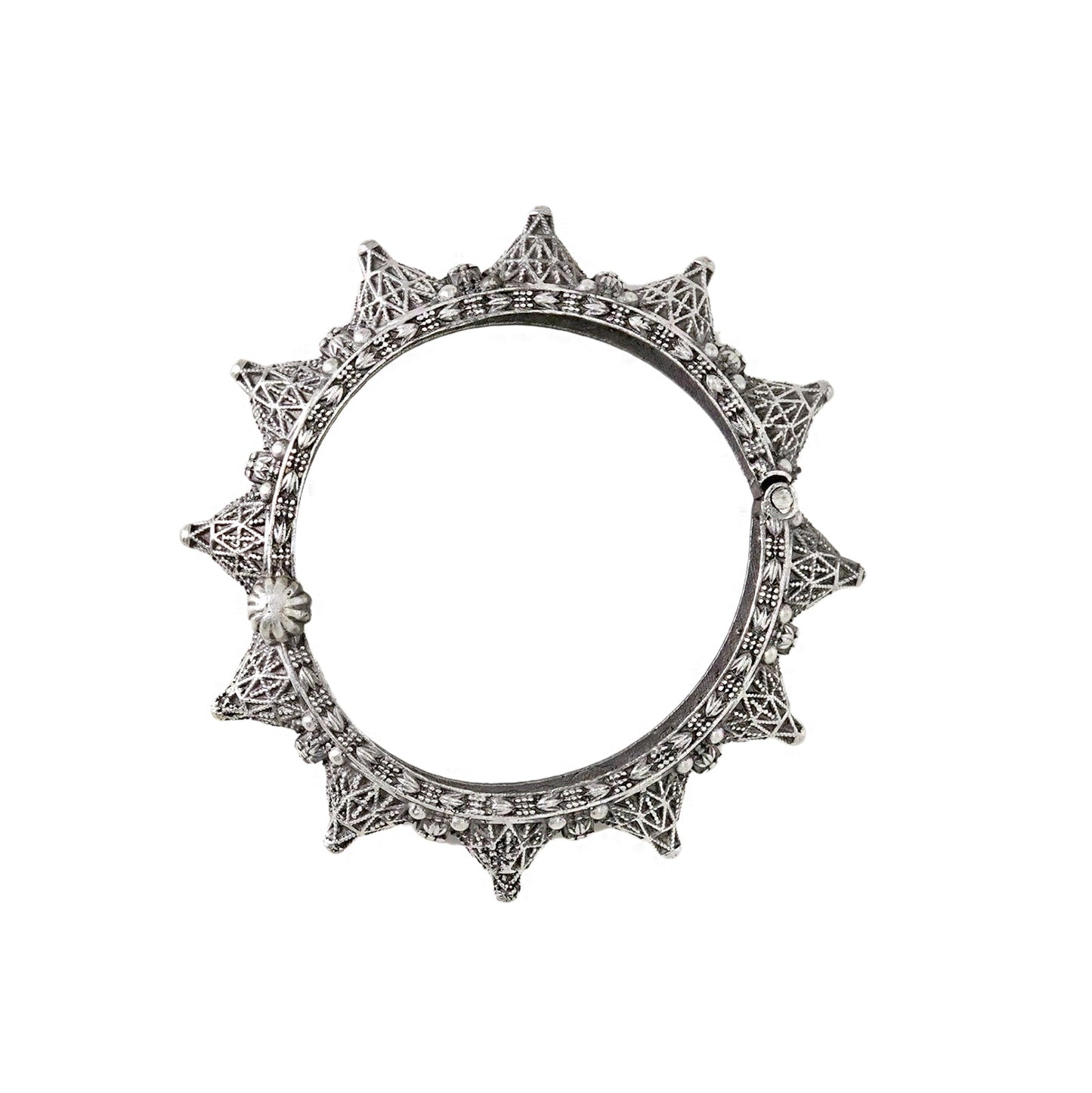 Teejh Pahal Silver Oxidised Bangle