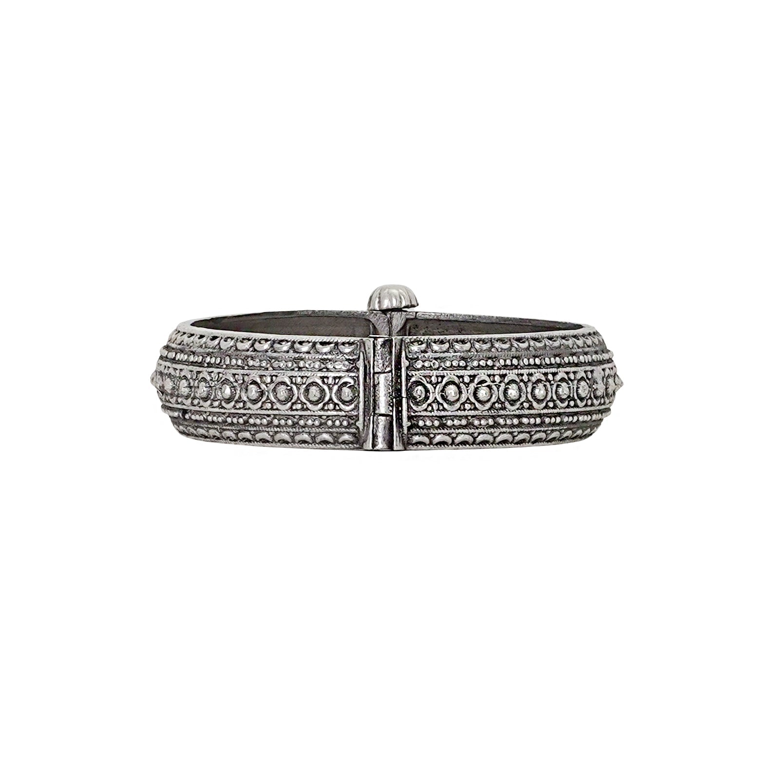 Teejh Raisha Silver Oxidised Bangle