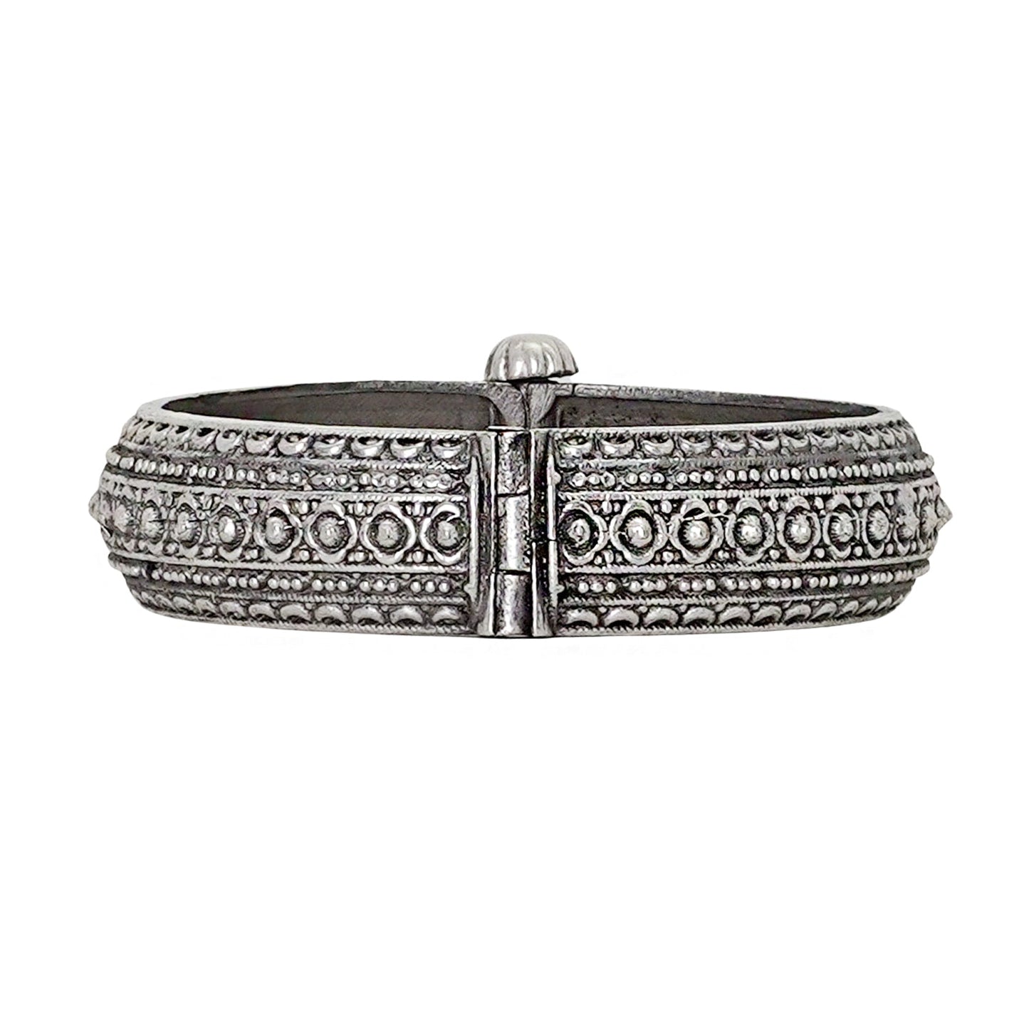 Teejh Raisha Silver Oxidised Bangle