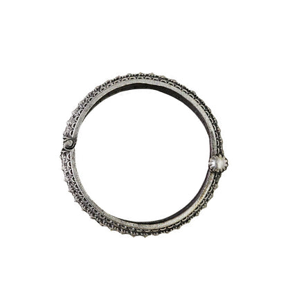 Teejh Raisha Silver Oxidised Bangle