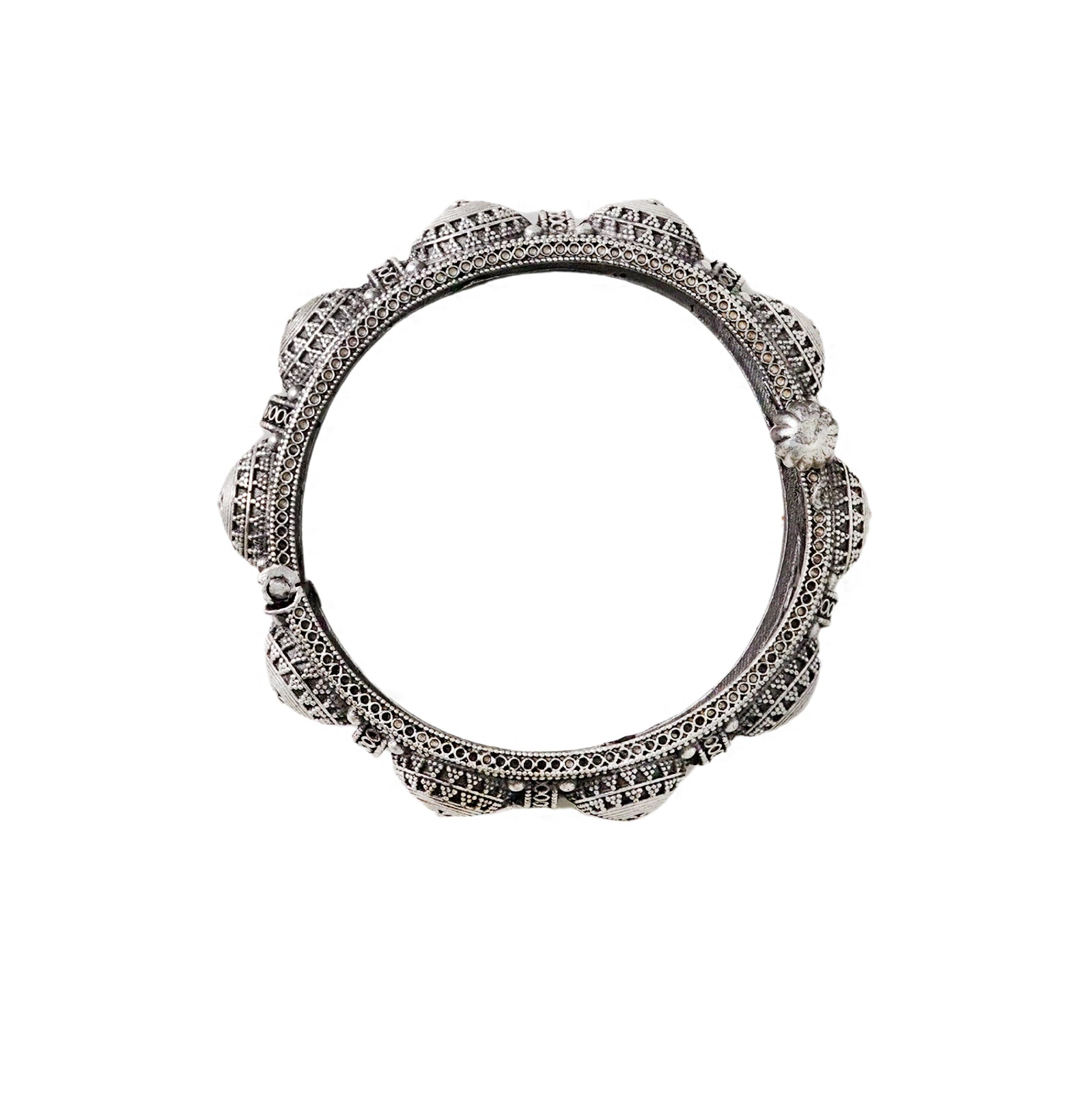 Teejh Siara Silver Oxidised Bangle