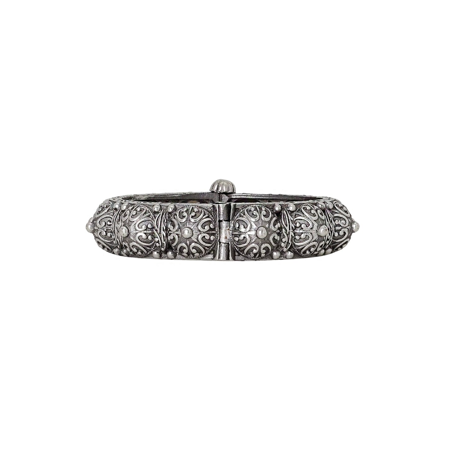 Teejh Meera Silver Oxidised Bangle
