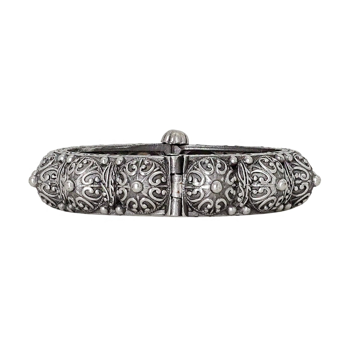 Teejh Meera Silver Oxidised Bangle