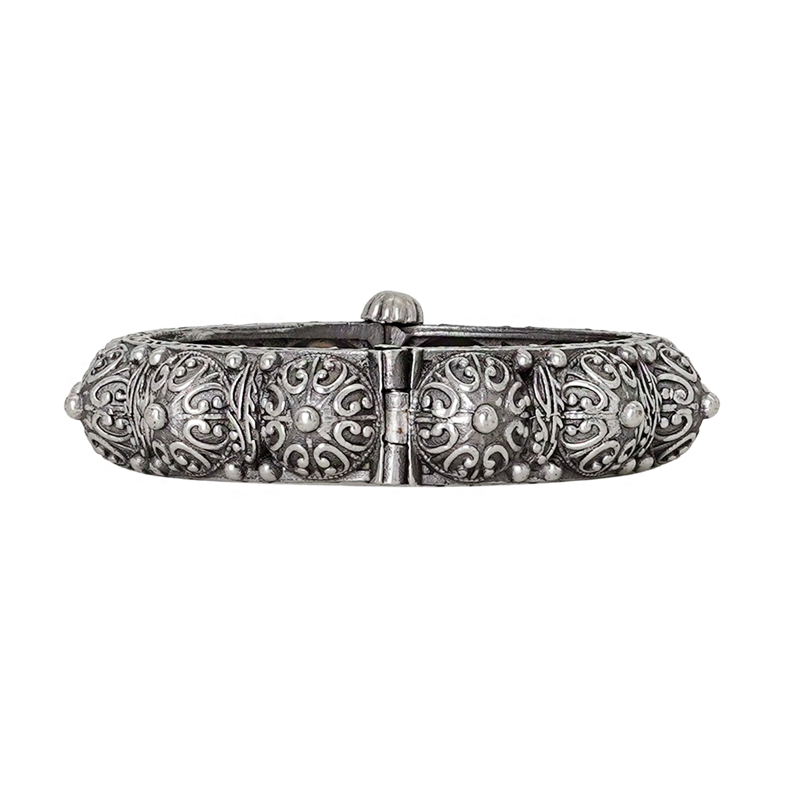 Teejh Meera Silver Oxidised Bangle