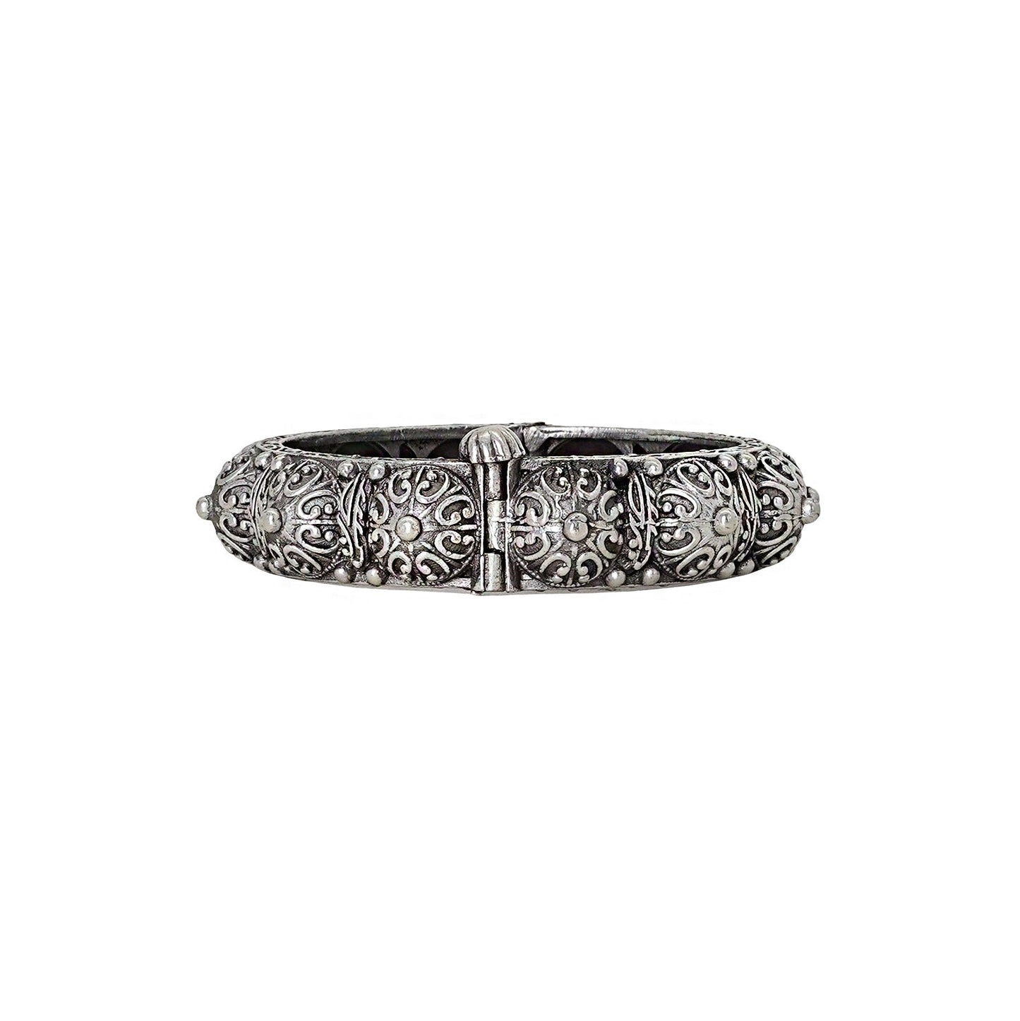 Teejh Meera Silver Oxidised Bangle