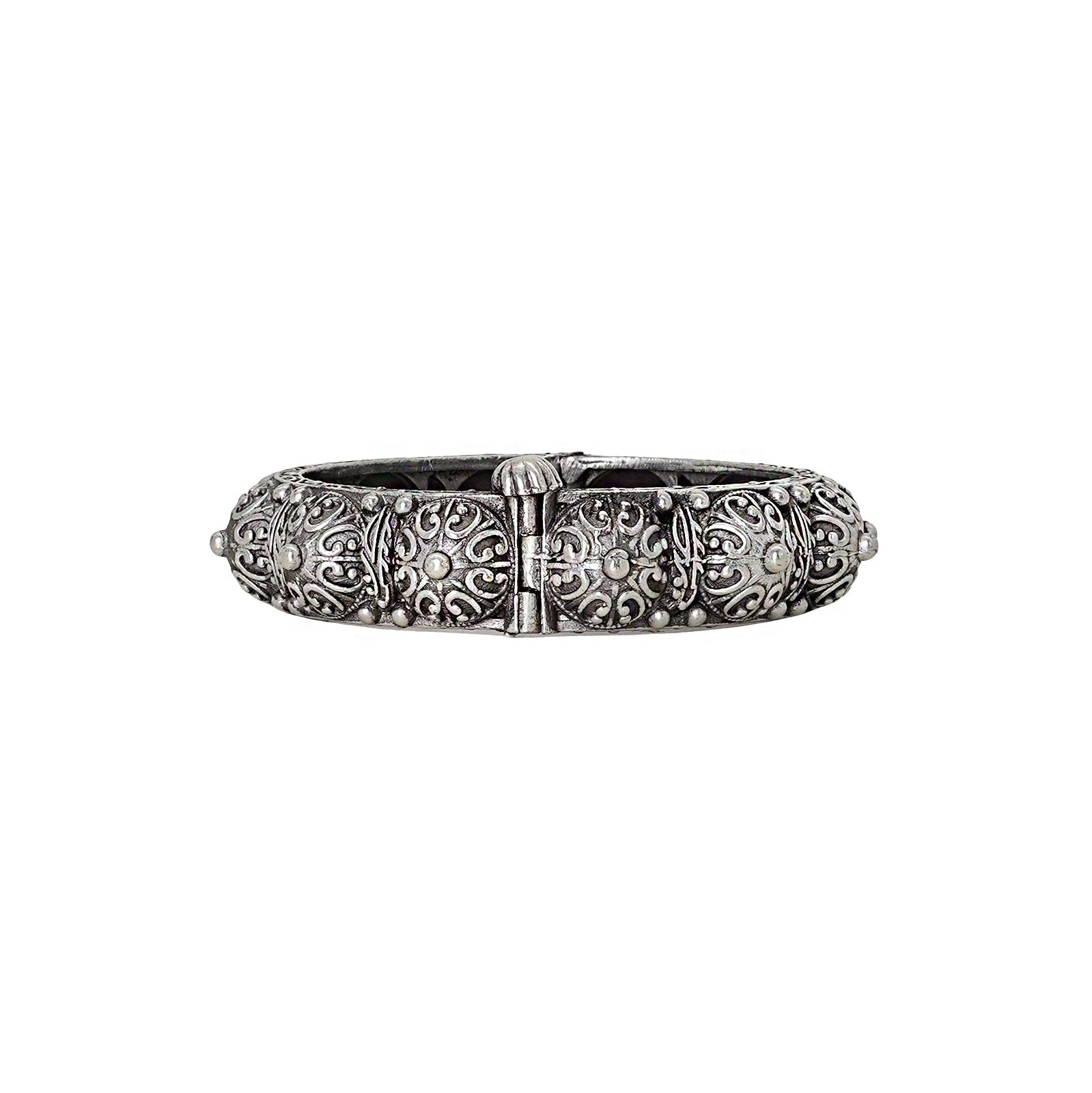 Teejh Meera Silver Oxidised Bangle