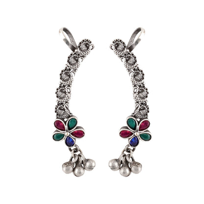 Teejh Gahez Multi-colored Silver Oxidised Earrings
