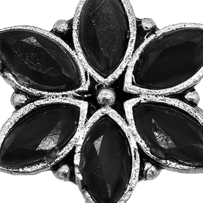 Ageless Black Stone Silver Ring - Teejh