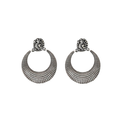 Teejh Pranali Silver Oxidised Earrings