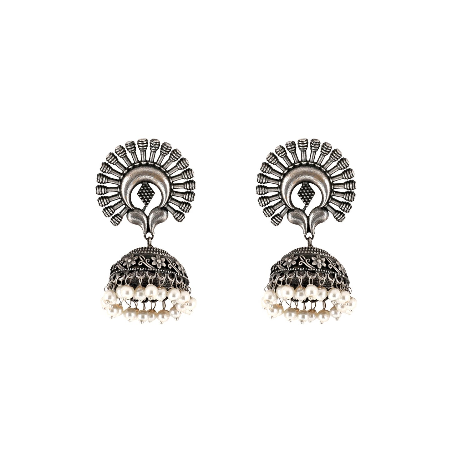 Teejh Jhalsa Silver oxidised earring