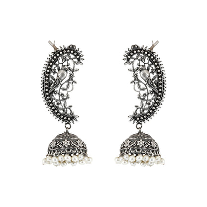 Teejh Maira silver oxidised earrings