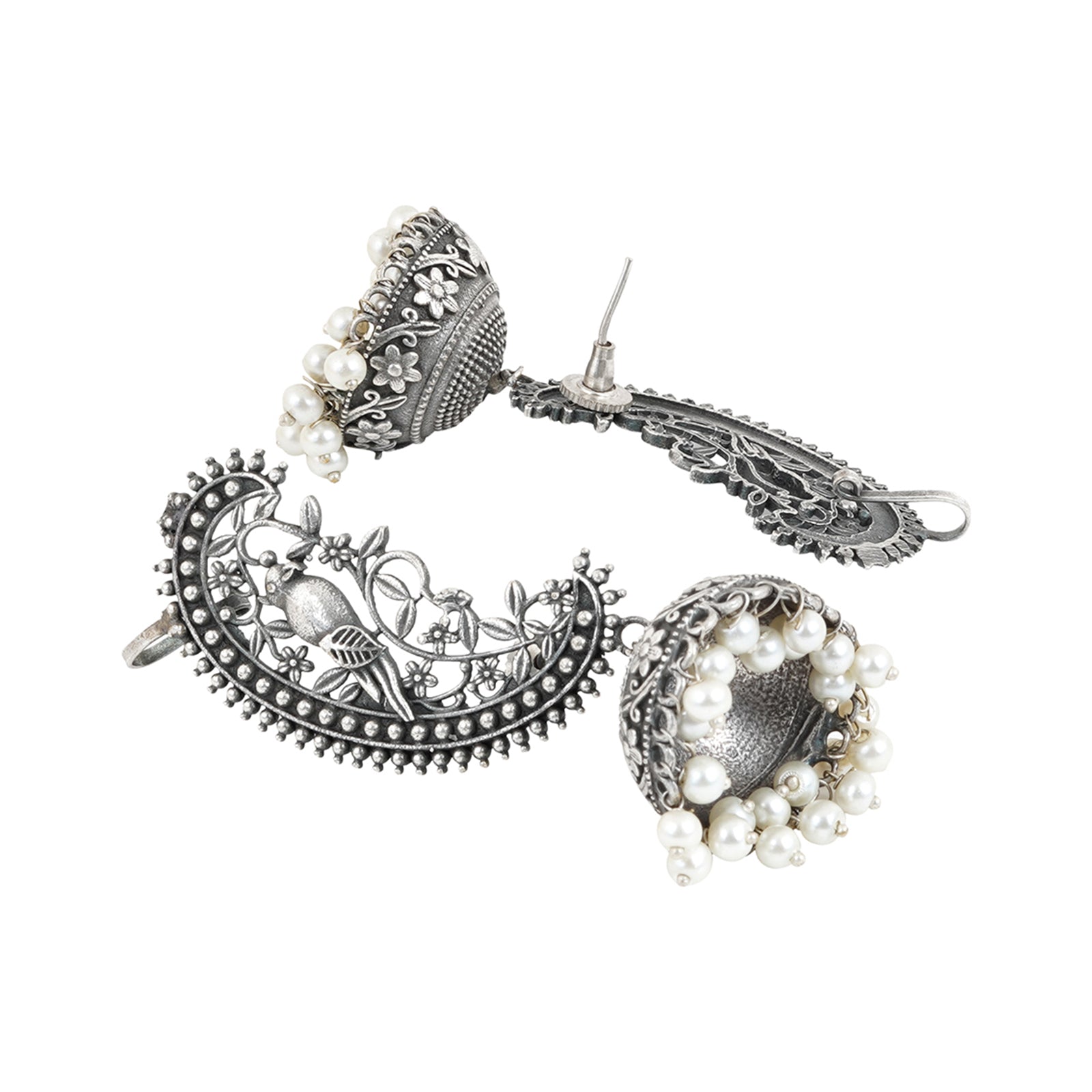 Teejh Maira silver oxidised earrings