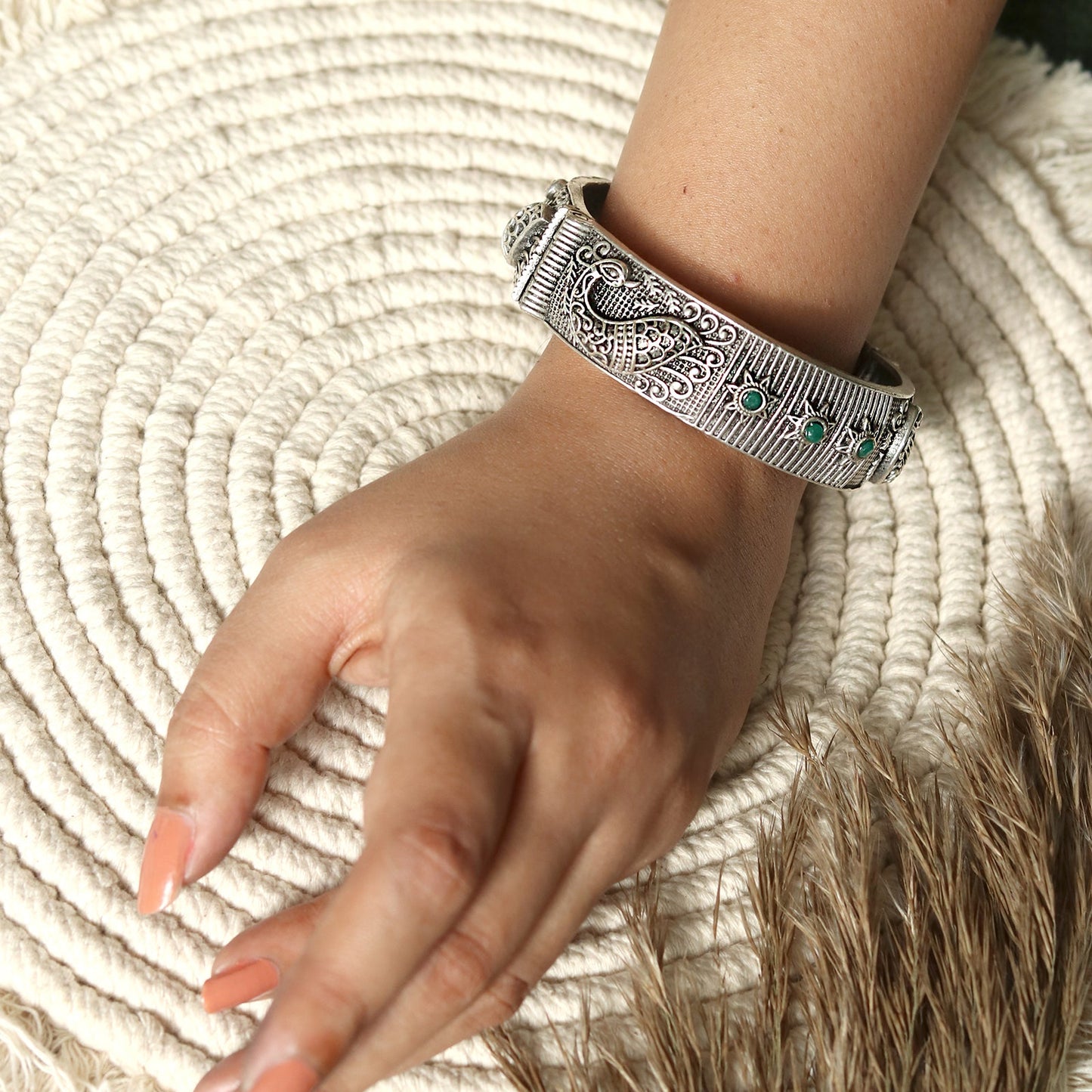 Teejh Vaarahi Silver Oxidised Bangles