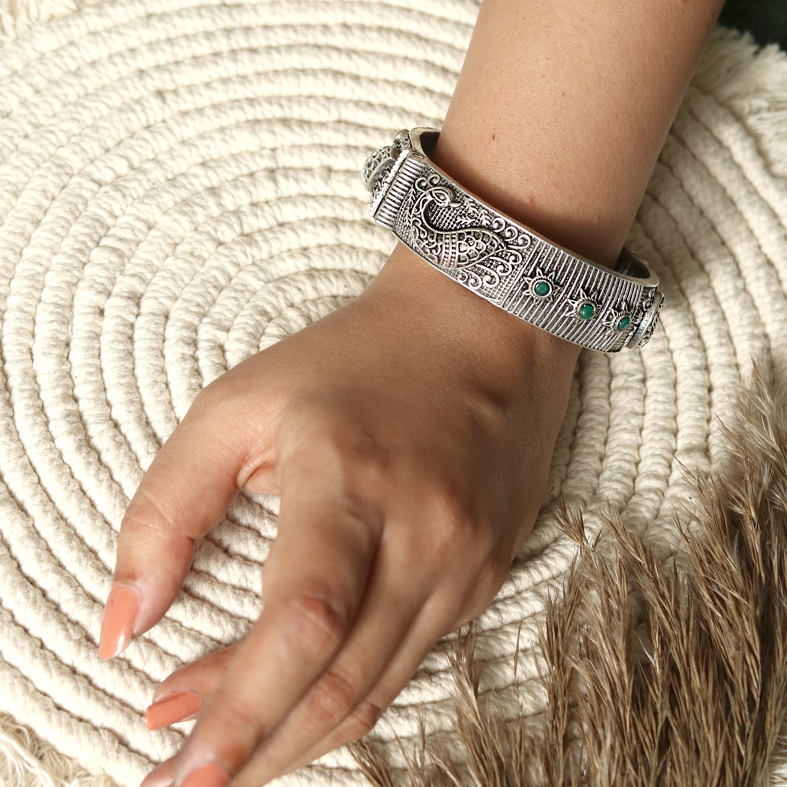 Teejh Vaarahi Silver Oxidised Bangles