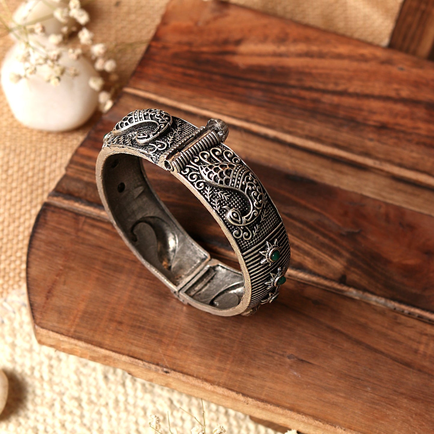 Teejh Vaarahi Silver Oxidised Bangles