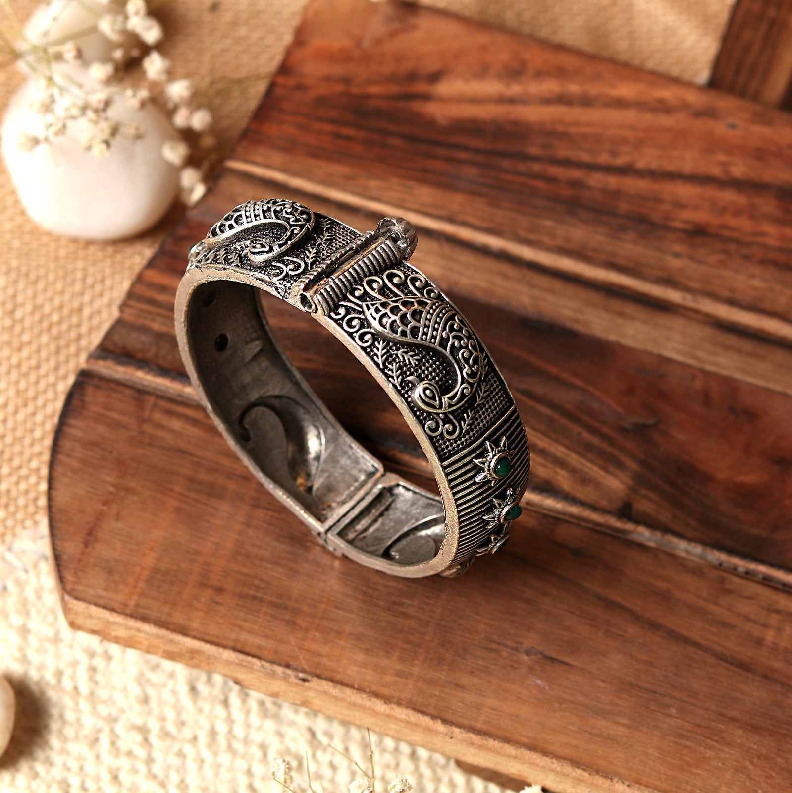 Teejh Vaarahi Silver Oxidised Bangles
