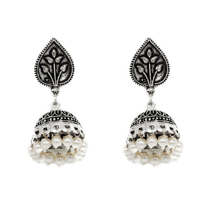Pavaki Multi Colored Silver Oxidized  Pendant Set - Teejh