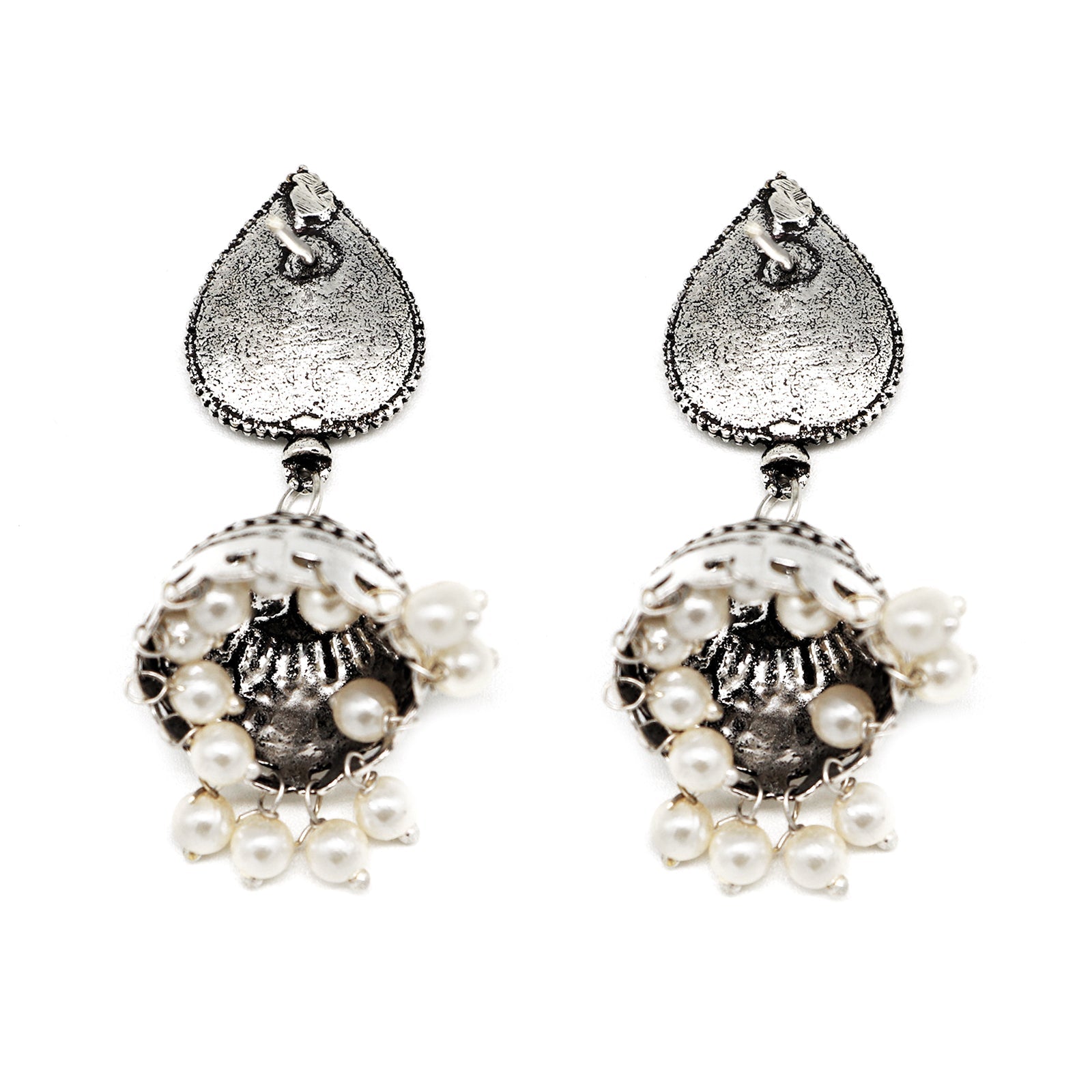 Pavaki Multi Colored Silver Oxidized  Pendant Set - Teejh