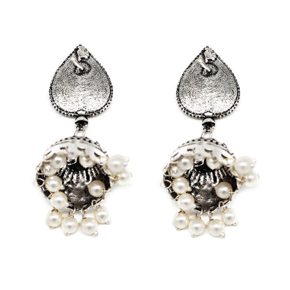Pavaki Multi Colored Silver Oxidized  Pendant Set - Teejh