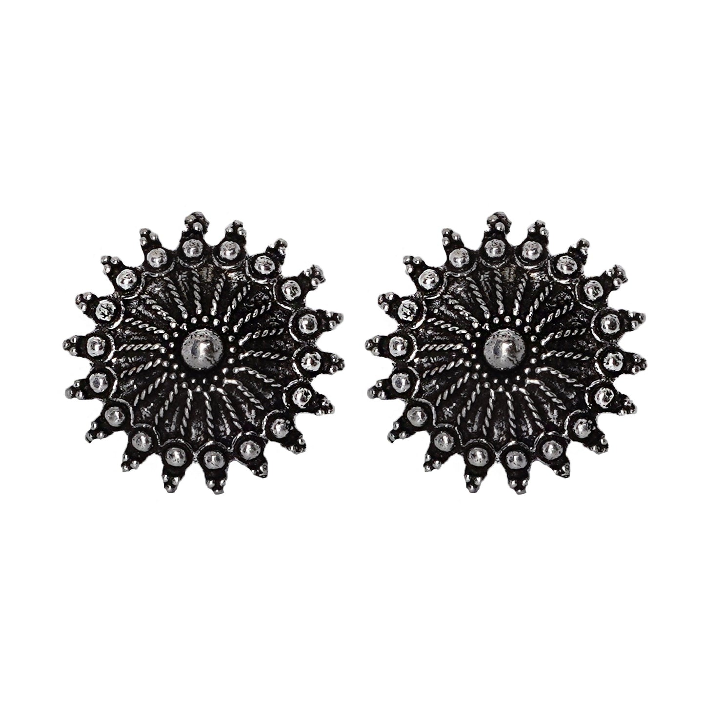 Teejh Megh Silver Oxidised  Toe Rings