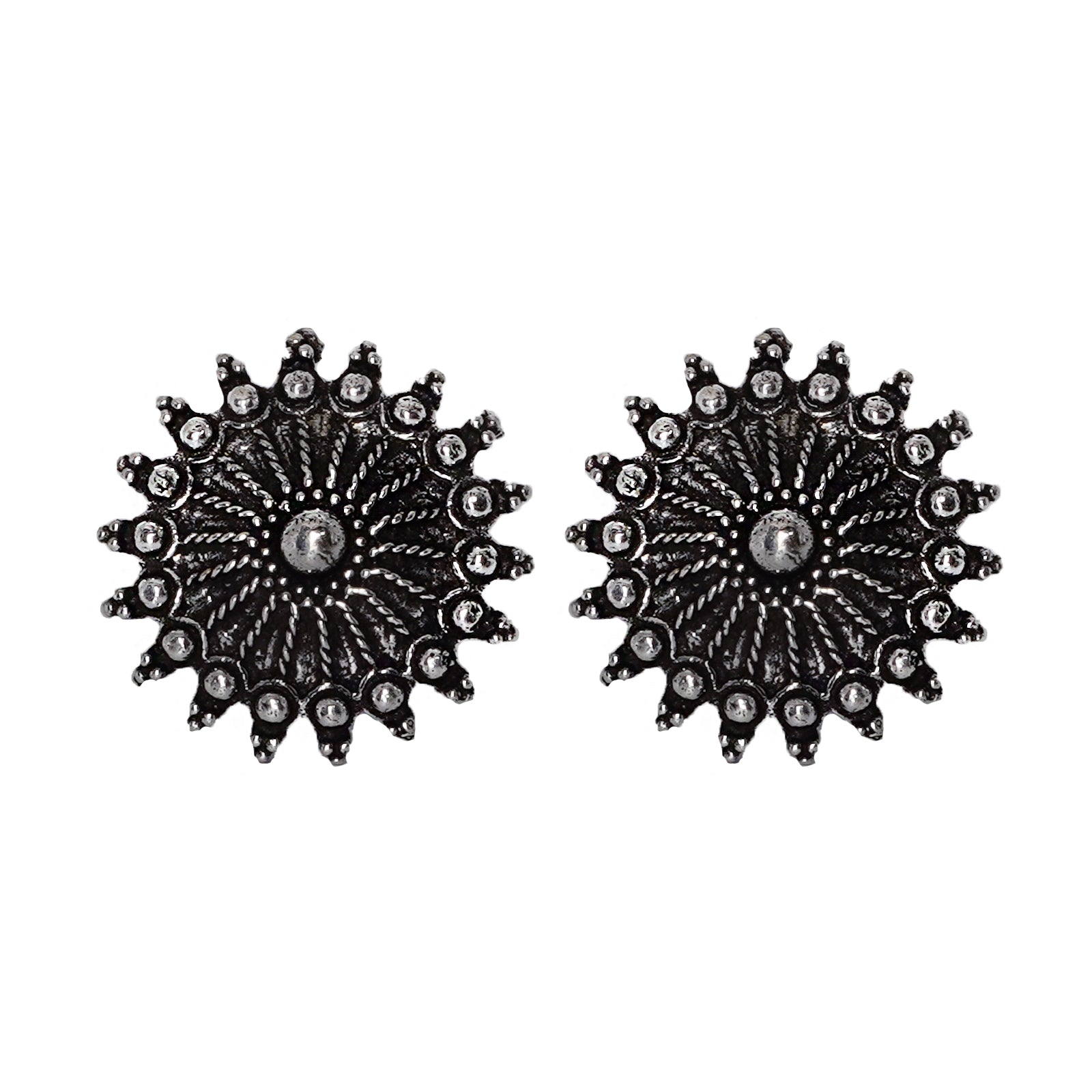 Teejh Megh Silver Oxidised  Toe Rings