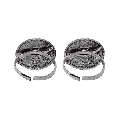 Teejh Tashika Silver Oxidised Toe Rings