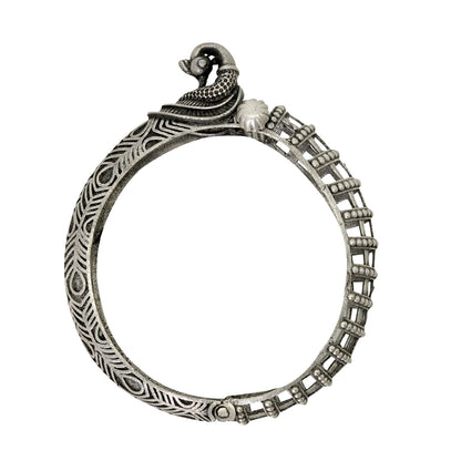 Teejh Aishay Silver Oxidised Bangle