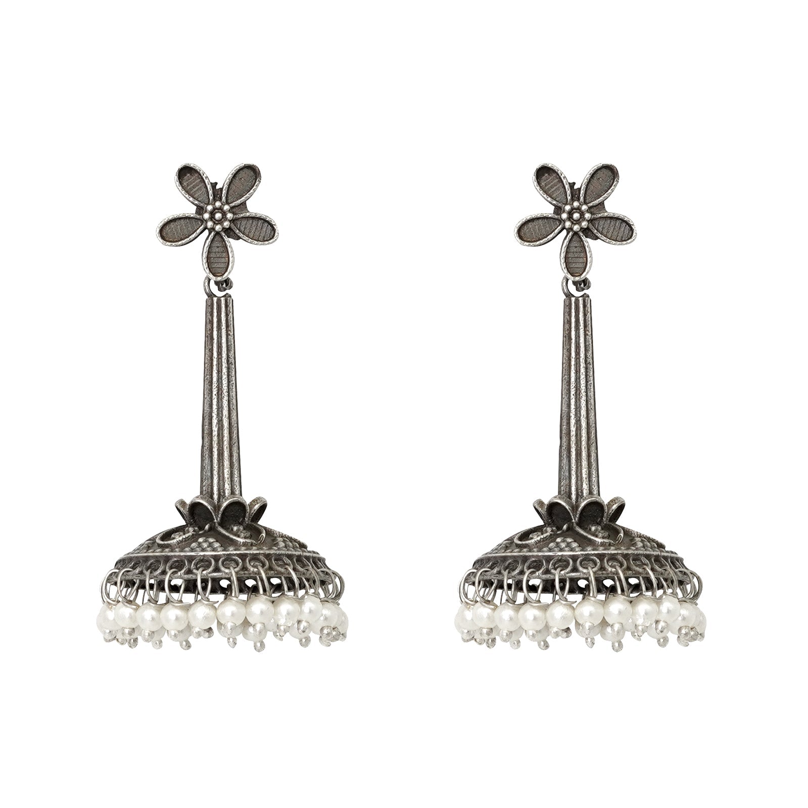 Teejh Kenisha Silver Oxidised Earrings