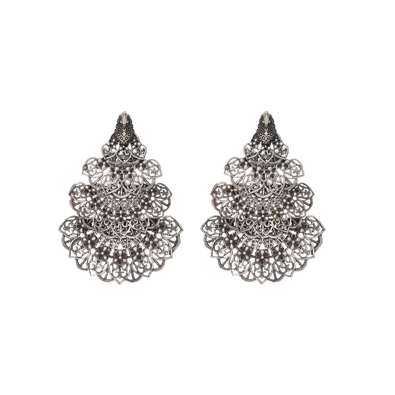 Teejh Anandita Silver Oxidised Earrings