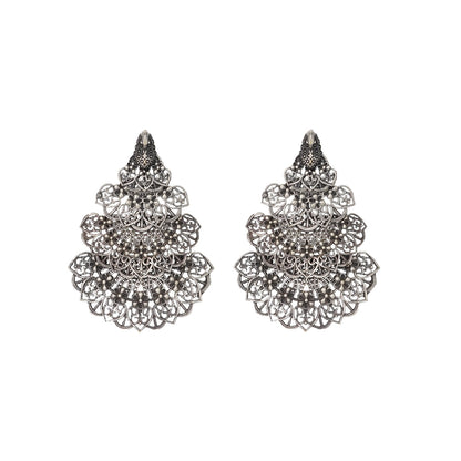 Teejh Anandita Silver Oxidised Earrings