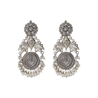 Teejh Leela Silver Oxidised Earrings