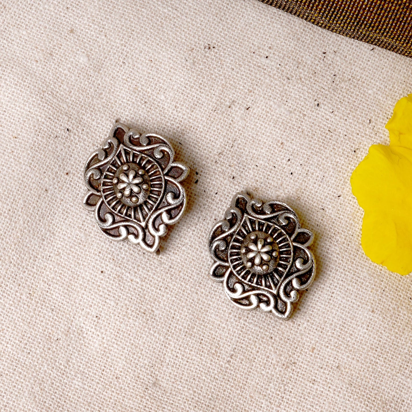 Teejh Pranavee Silver Oxidised Earrings