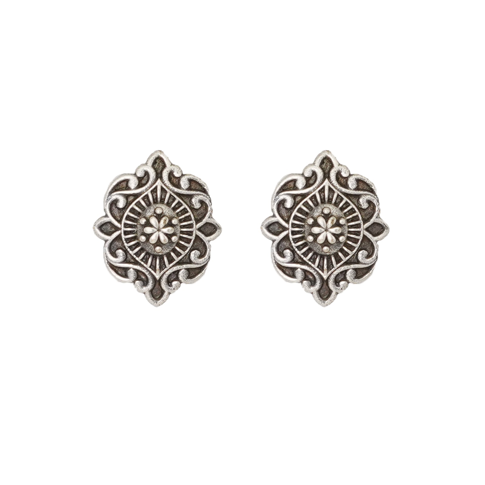 Teejh Pranavee Silver Oxidised Earrings