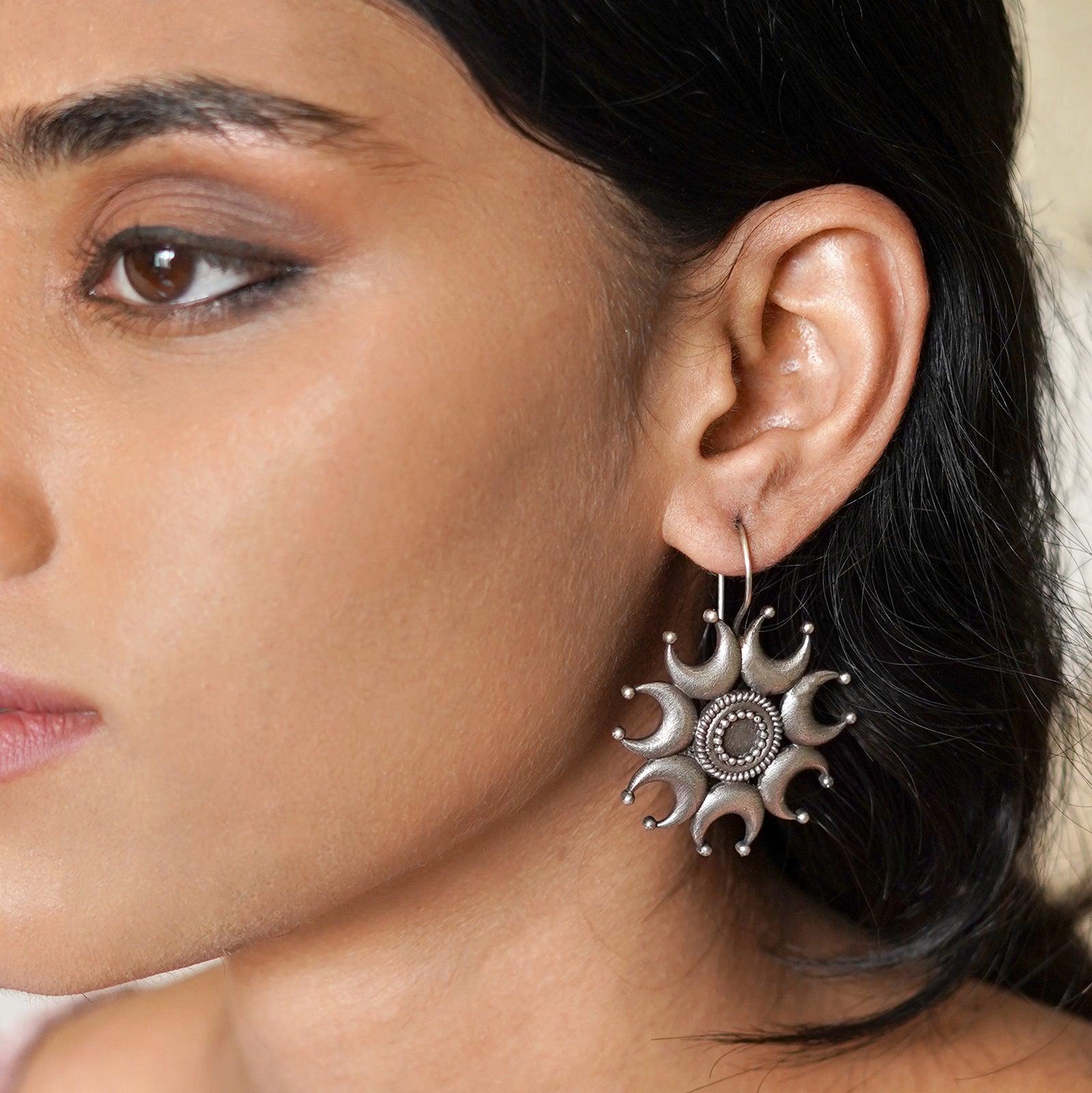 Teejh Kyra Silver Oxidised Earrings