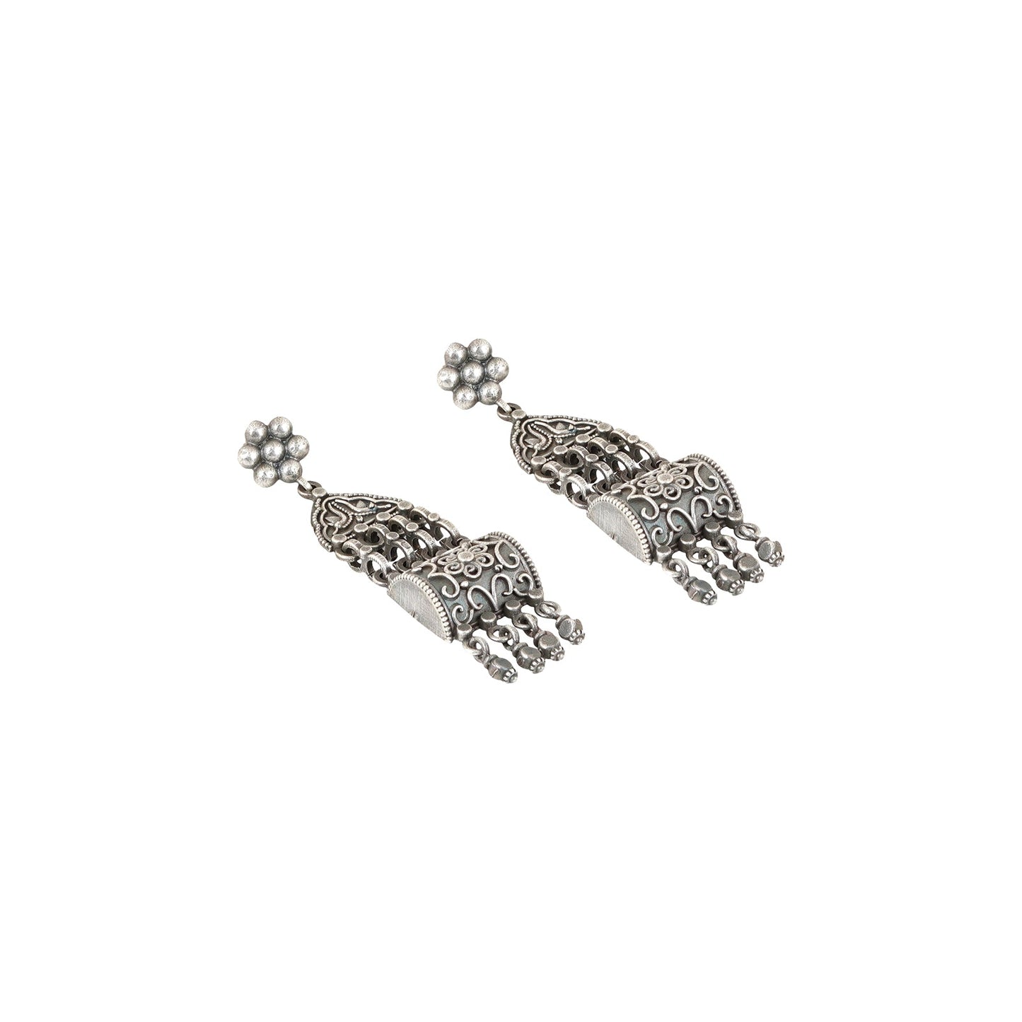 Teejh Mekhala Silver Oxidised Earrings