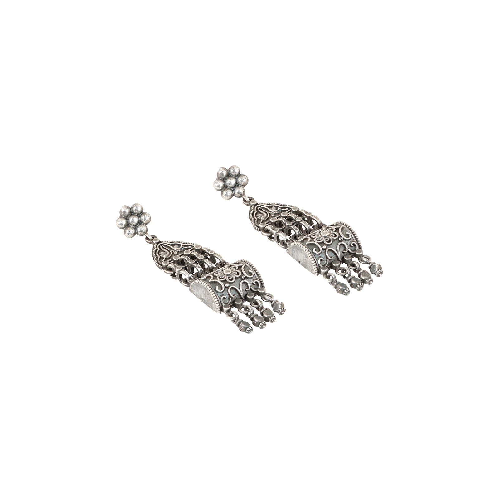 Teejh Mekhala Silver Oxidised Earrings