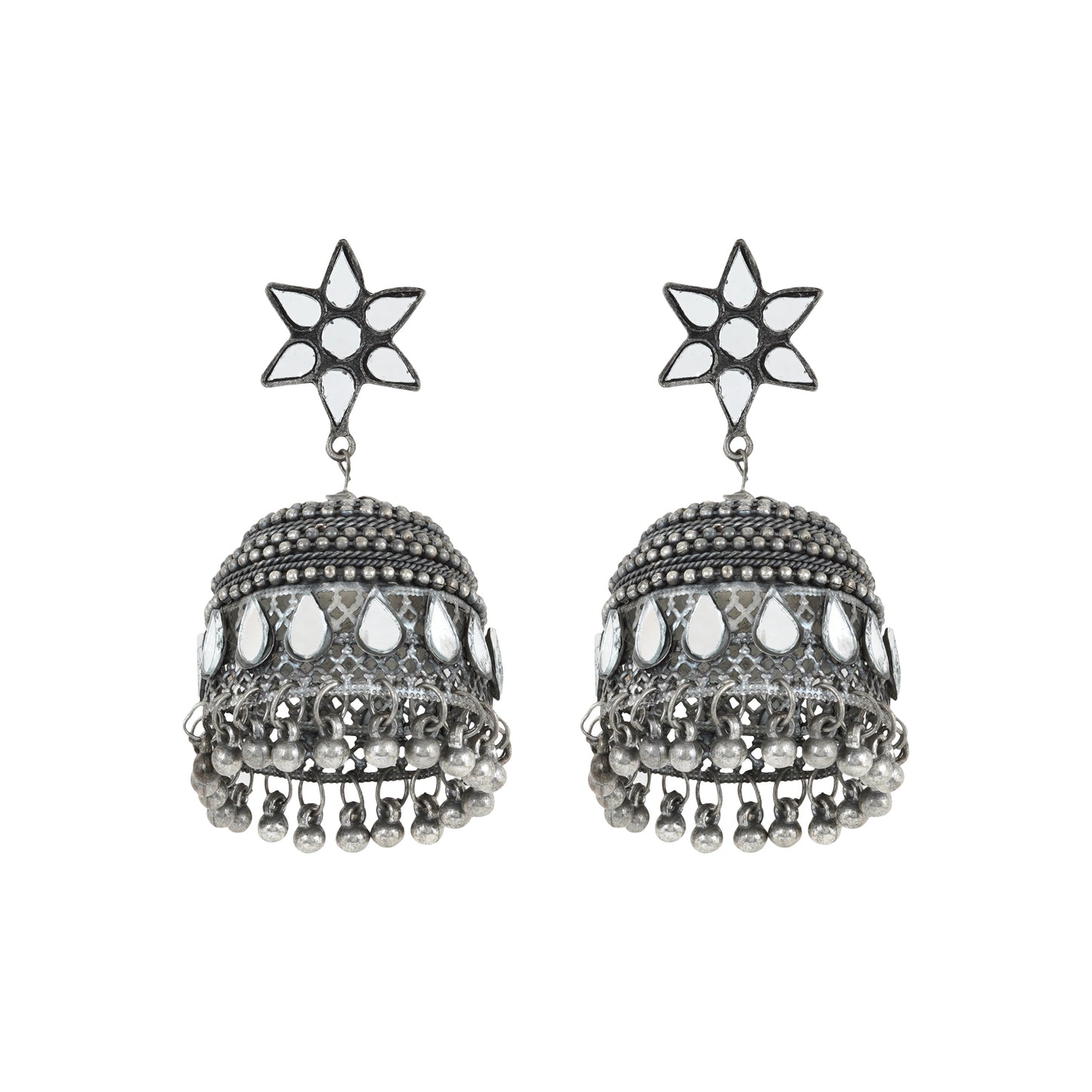Teejh Ekani Silver Oxidised Earrings