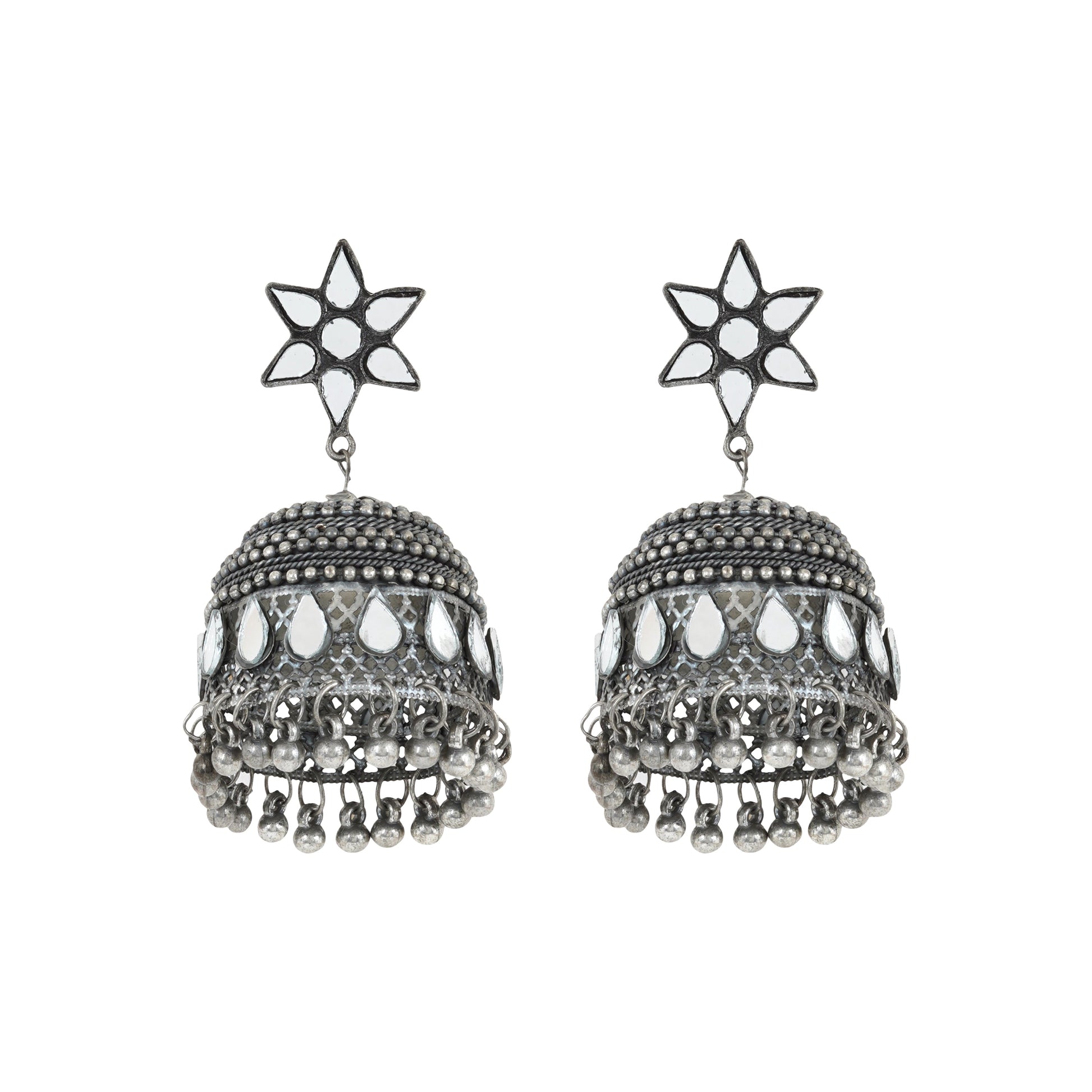 Teejh Ekani Silver Oxidised Earrings