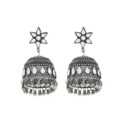 Teejh Ekani Silver Oxidised Earrings
