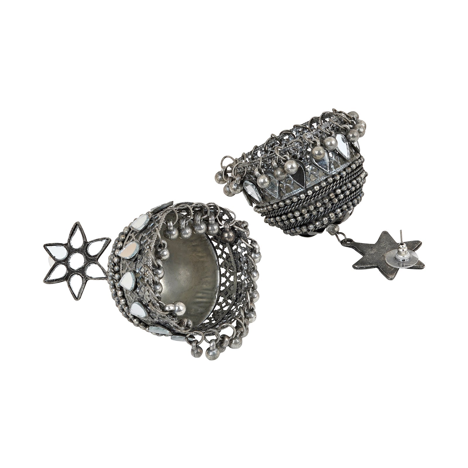 Teejh Ekani Silver Oxidised Earrings