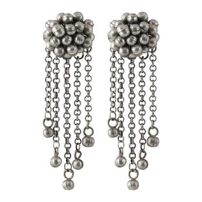 Teejh Aabida Ghungroo Silver Oxidised Earring