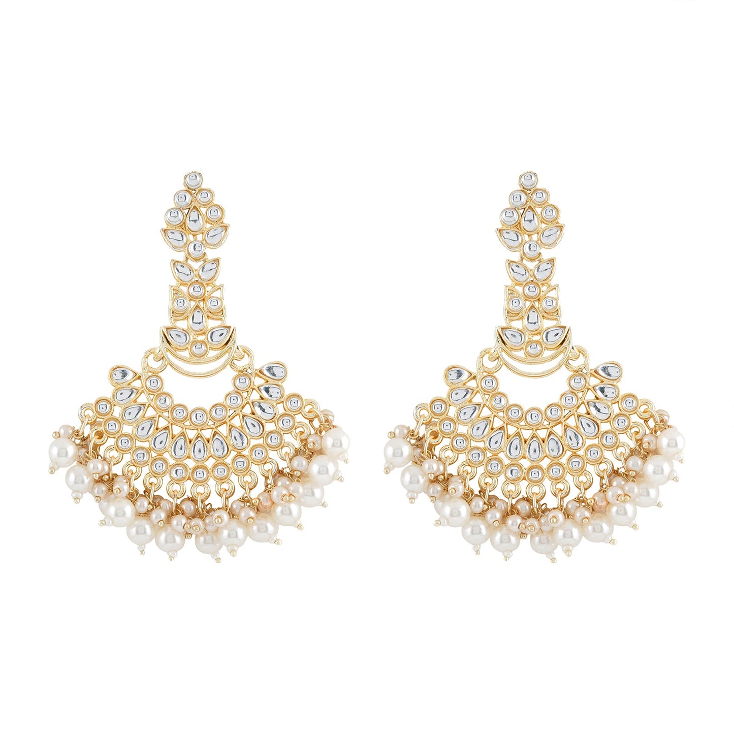 Teejh Adhira Pearl and Polki Earring