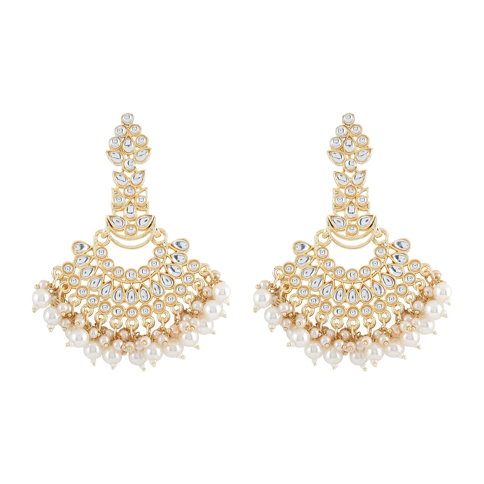 Teejh Adhira Pearl and Polki Earring
